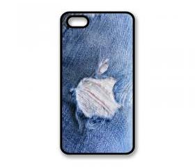 Hard Case For iPhone 4 iPhone 4S Denim Effect Design With Logo Hard Cover